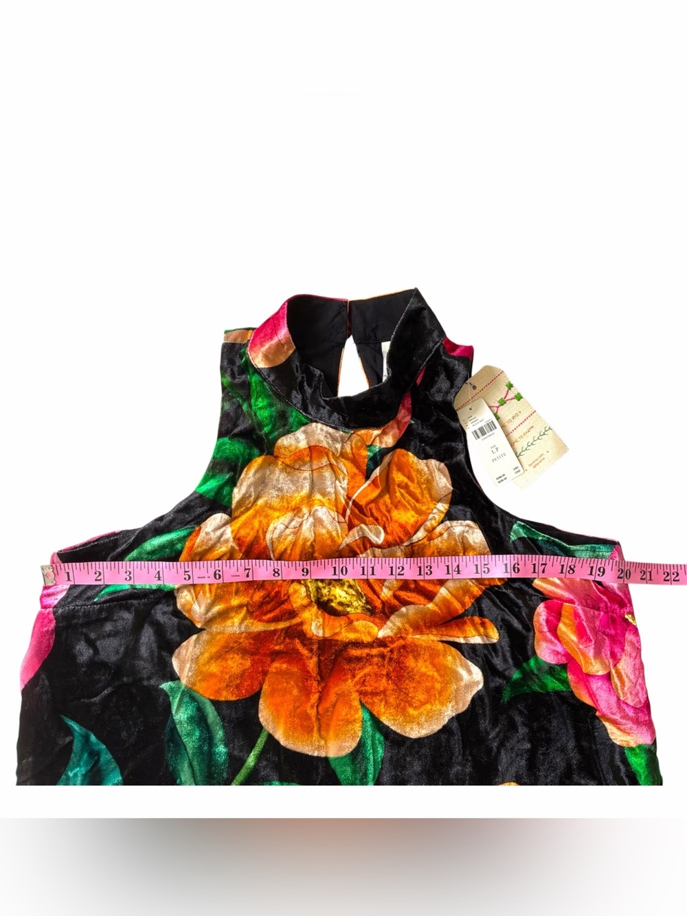 Farm Rio x Anthropology Floral Sleeveless Mock Neck Maxi Dress Size Large Petite - Picture 3 of 8